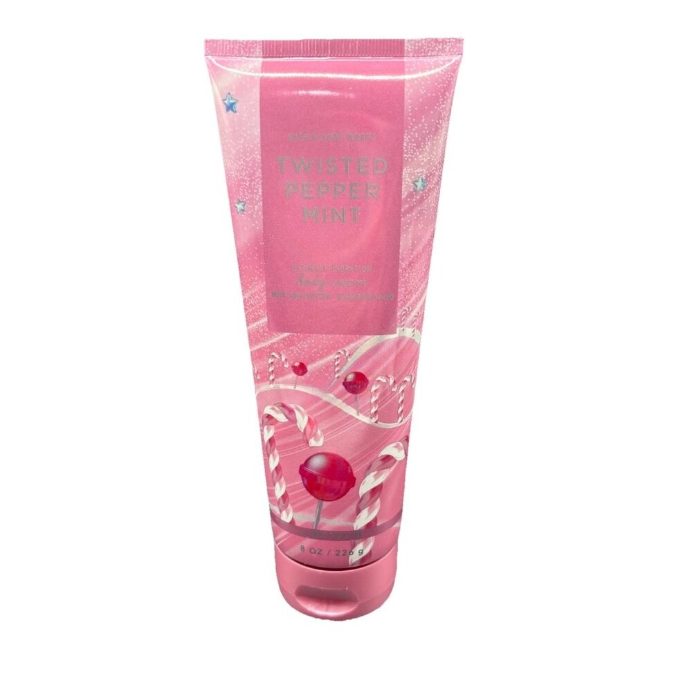 Bath & Body Works Twisted Peppermint Ultimate Hydration Body Cream 8 oz Holiday